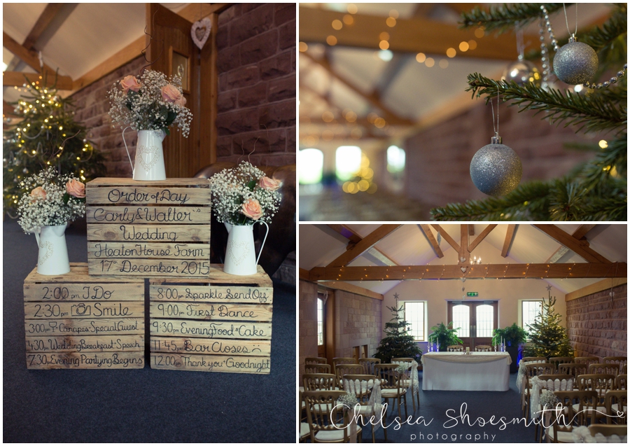 (27 of 608) Carly& Walter Winter Christmas Wedding Heaton House Farm Cheshire Chelsea Shoesmith Photography_