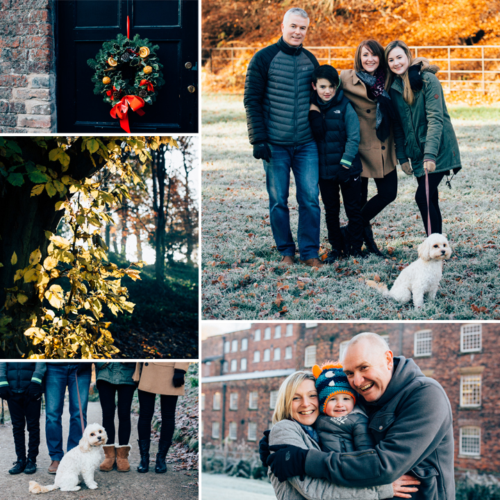 Winter Family Portrait At Quarry Bank Mill, Cheshire